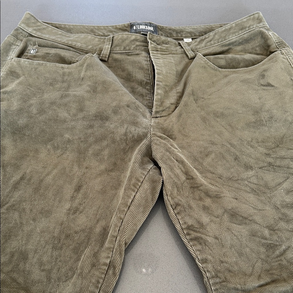 Linksoul Men's Corduroy Pants in Olive